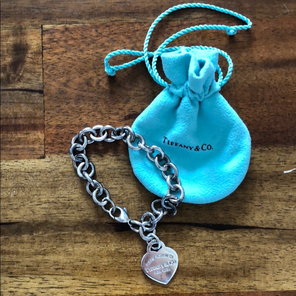 Tiffany and Co. heart tag charm bracelet.
